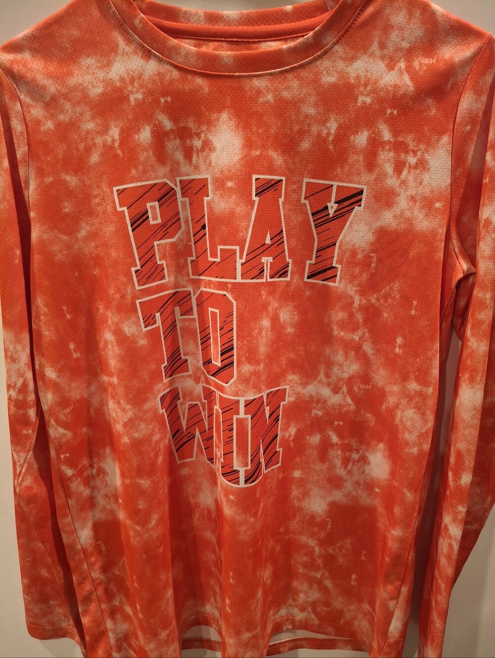 Kids Orange Tie-Dye 'Play to Win' Top